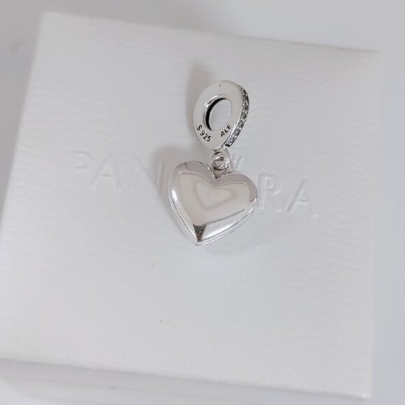 Pandora Openable Heart Locket Dangle Charm S925 Sterling Silver with box - Picture 2 of 7